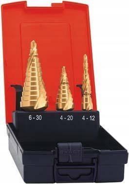 Набір ступінчастих свердел HSS TiN зі спіральною канавкою