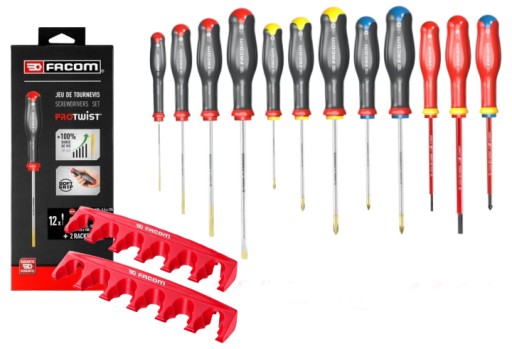 Набор из 12 отверток Protwist Facom AT.J12R1PB