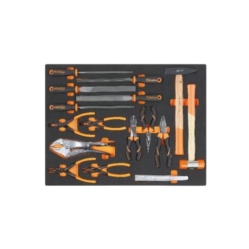 Набір з 16 інструментів в м'якому профільованому вкладиші