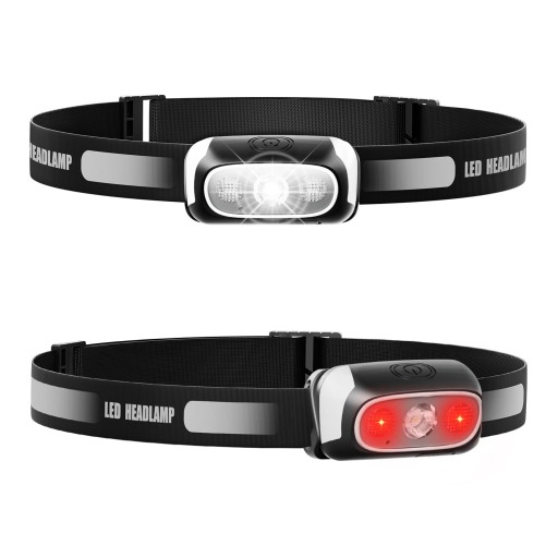 Набір із 2 світлодіодних налобних ліхтарів Lightweight Waterproof USB Running Yoga