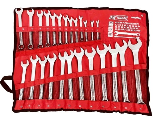 Набір комбінованих ключів CrV 6-32 мм на 25 шт