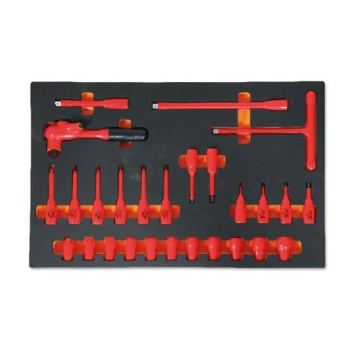 Набір з 27 інструментів ізольований до 1000В в м'якому профільованому вкладиші