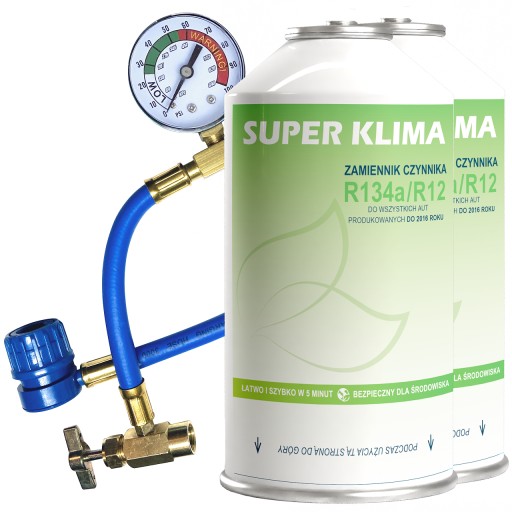 Комплект з 2 балонів газу R134a з проводом для Клима