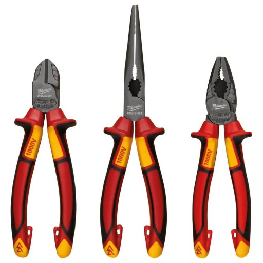 Набір з 3 плоскогубців VDE для електриків Milwaukee 4932464575