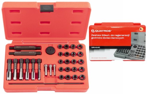 Набор 33 шт. Для регенерации резьбы свечей зажигания.