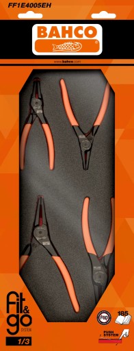Набір із 4 щипців для внутрішнього кільця з пінопластовою вставкою BAHCO