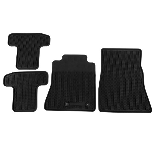 Набор из 4 черных резиновых напольных покрытий