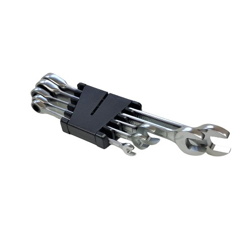 Набір комбінованих гайкових ключів із тріскачкою 5 шт. Розміри 8 10 13 17 19 WURTH