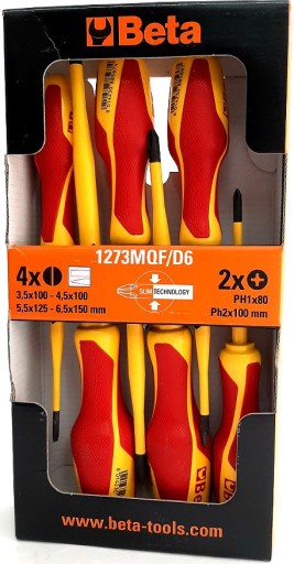 Набор 6 отверток 1000v конические бета 1273mqf / D6