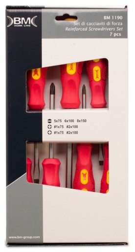 Набор из 7 изолированных отверток для 1000V BM 1190