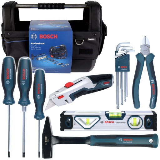 Набор из 9 ручных инструментов в сумке для инструментов GWT 20 PROCLICK BOSCH.