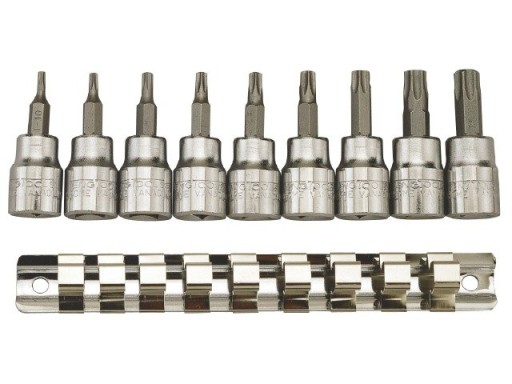 Набор из 9 головок TORX с головкой 3/8