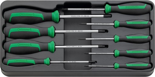 Набор отверток TORX ABS 1/3 с отверстием, 9 шт.