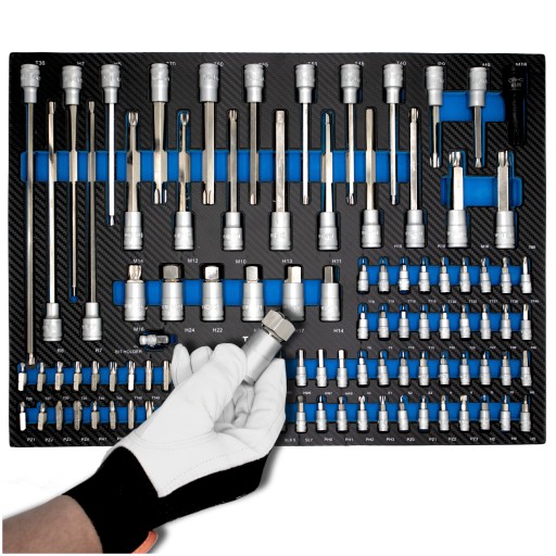 Набор шестигранных бит Torx с пенопластовой вставкой для шкафа для инструментов, 102 шт.