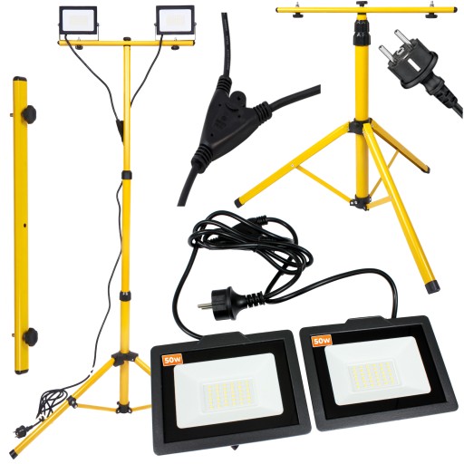 Строительный комплект светодиодный штатив + прожекторы 2x50W