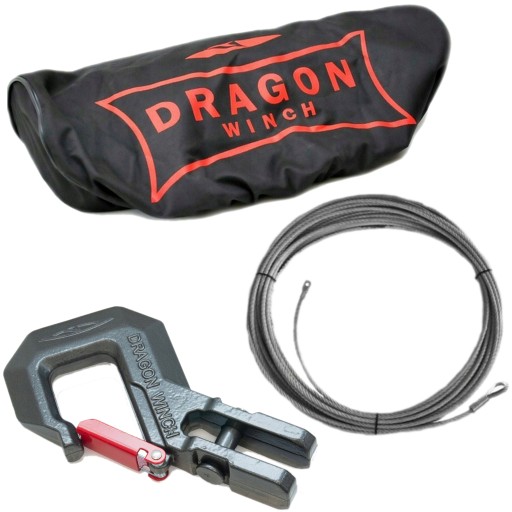 Набор DRAGONmaniac ВЕРЕВКА + чехол + крюк 15000-22000 фунтов DRAGON WINCH