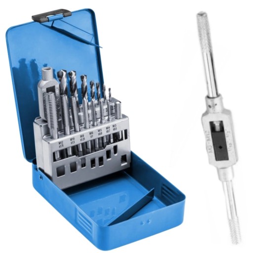 Набір мітчиків і свердел HSS 15 елементів M3 - M12