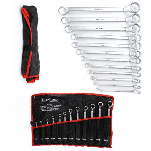 Набір ключів накидних двосторонніх Kraft&Dele 12 шт