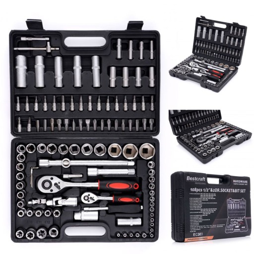 Набір торцевих ключів 108 елементів Kraft&Dele