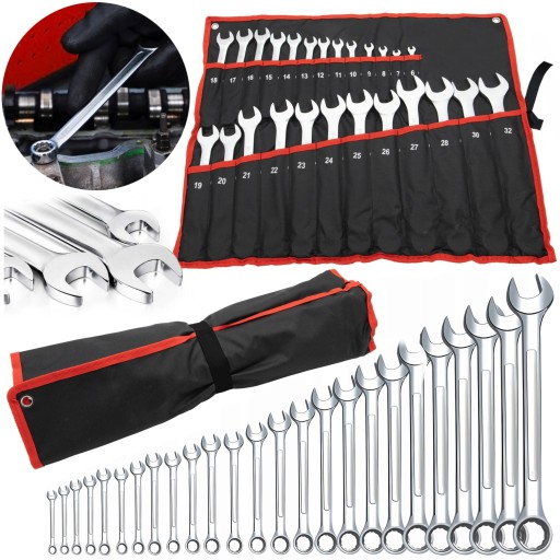 Набор ключей Kucz с открытыми кольцами 6-32 мм Набор рожковых ключей Крышка