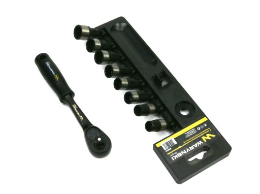 Набір головок L 3/8 10 11 12 13 14 15 16 17 мм з тріскачкою Waryński