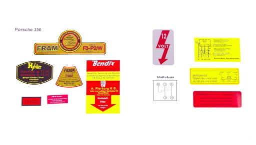 Набор Сервисных Наклеек Porsche 356