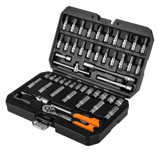 Набір торцевих ключів Neo 55 предметів 1/4