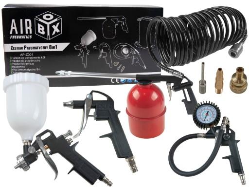 Набор пневматических инструментов для компрессора Стартовый комплект воздушной коробки 8 в 1