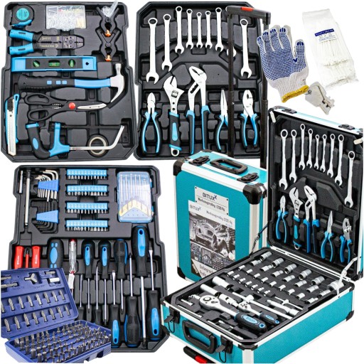 Набір інструментів Кейс для інструментів 1300 шт. Ключі, головки, аксесуари