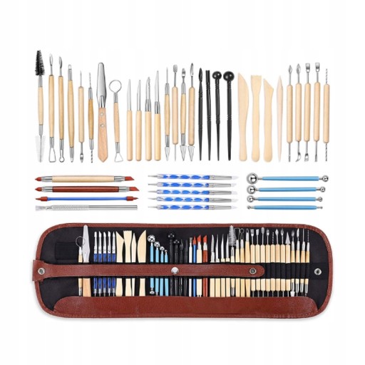 НАБОР КЕРАМИЧЕСКИХ ИНСТРУМЕНТОВ ДЛЯ ГЛИНЯНОЙ СКУЛЬПТУРЫ 43 В 1