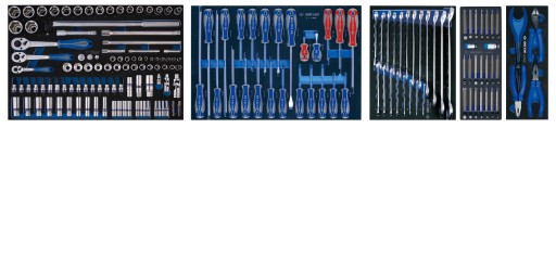 Набір інструментів для візка майстерні, 196 елементів, вставки з піни EVA