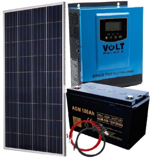 1234 - Сонячний комплект 2000W панелі сонячних батарей інвертор 230v