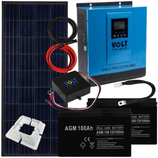 1234 - Солнечный комплект 3000 Вт солнечная панель инвертор 24 в 230 В MPPT аккумуляторная батарея