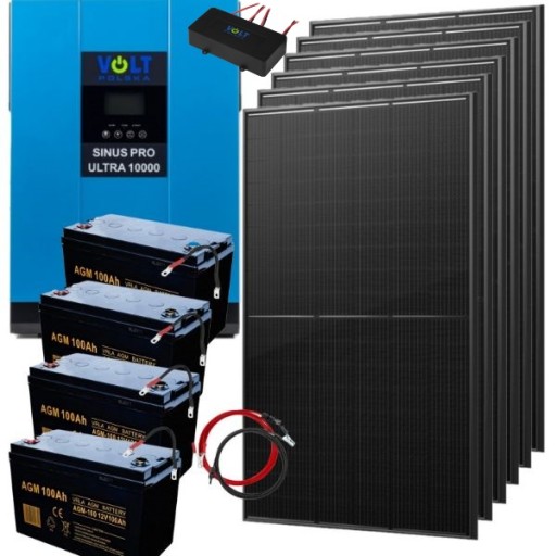 0123 - Фотоэлектрический солнечный набор 10000w 230V склад панель 2280w аккумуляторная батарея