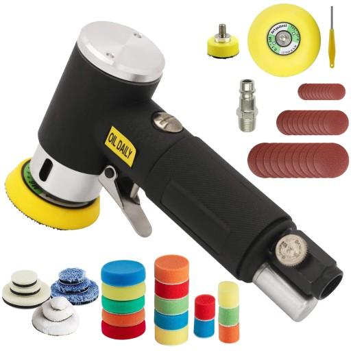 Набор пневматических полировальных машинок, губки, меховой войлок, набор 25 мм, 50 мм, 75 мм