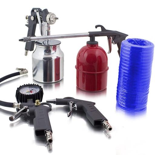 Набір комплектуючих для компресора компресора, 5 елементів, пістолети, шланг 5м