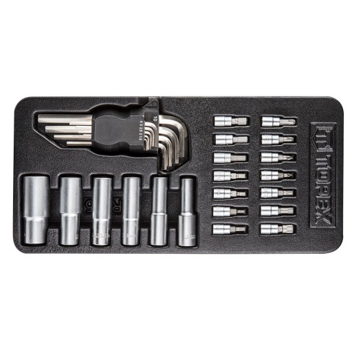 Набір біт, головок і шестигранних ключів 29 шт., вкладиш
