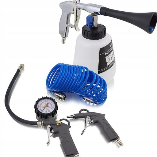 Комплект для очистки компрессора, шланговый пистолет длиной 5 м.