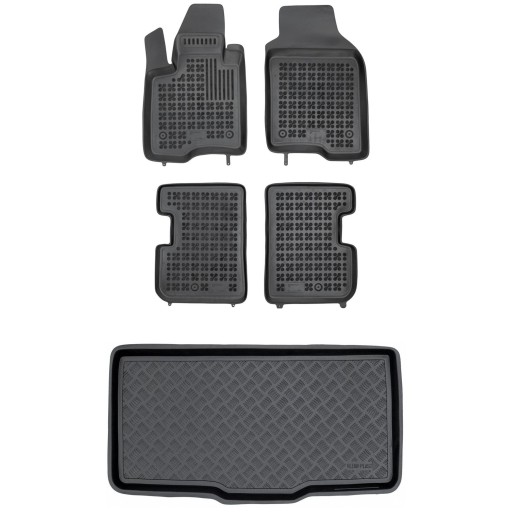 Комплект ковриков в салон и поддон для Fiat Panda III 2012 г.в.