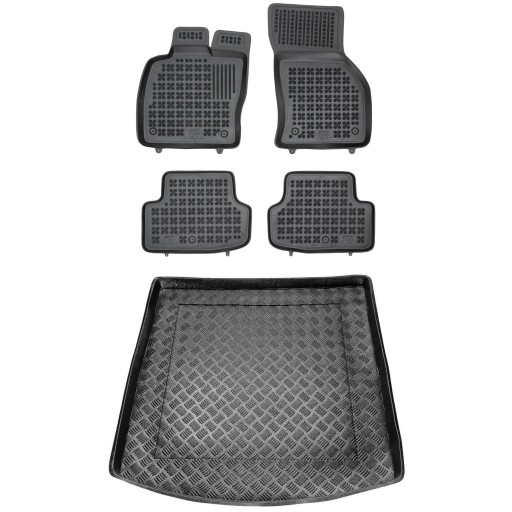 Комплект ковриков в салон и поддон SEAT Leon III MK3 2014-2020 верхний этаж