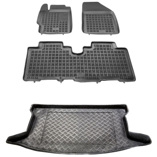 Комплект ковриков в салон и поддон на Toyota Verso S 2010-2017 верхний этаж