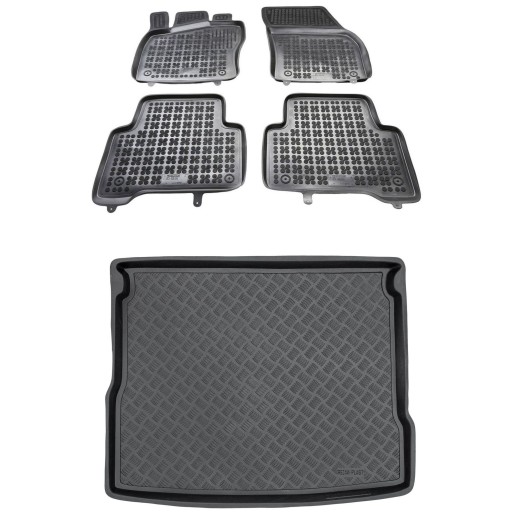 Комплект килимків, килимок в піддон, Фольксваген Тігуан ІІ 2015 р.в., верхня підлога, 4х2