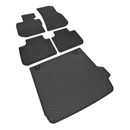 Комплект килимків для БМВ Х4 з 2018 - гумові килимки і килимок в багажник