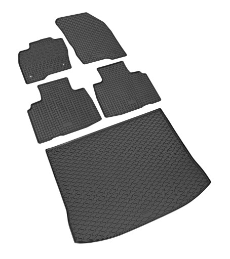 Комплект ковриков на Ford Edge 2016 г.в. - резиновые коврики и коврик в багажник.