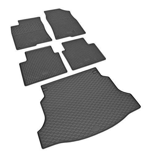 Комплект ковриков на Honda Civic Hatchback 2017 г.в. - резиновые коврики и коврик