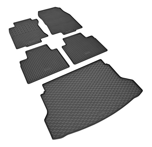 Комплект ковриков на Nissan X-Trail с 2017 по 2022 г.в. | 5 мест высшая позиция