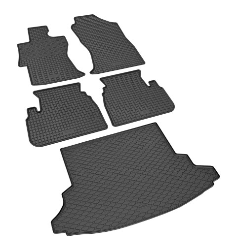 Комплект ковриков для Subaru XV 2018 г.в. - резиновые коврики и коврик в багажник.