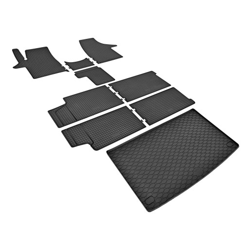 Комплект ковриков на VW T6 Transporter/Caravelle 8 мест с 2015 по 2019 г.в.