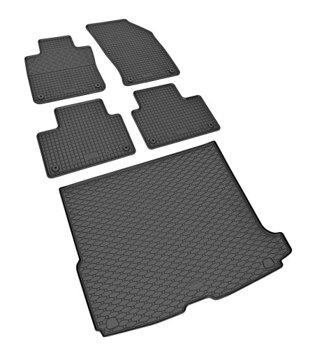 Комплект килимків на Volvo V60 / V60 Recharge з 2018, гумові килимки і килимок