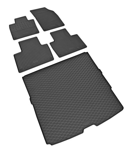 Комплект килимків на Volvo XC90 з 2015 - гумові килимки і килимок в багажник